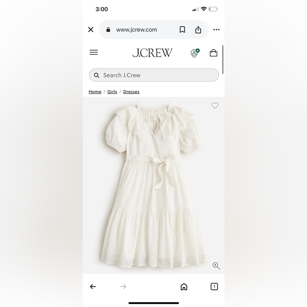 J.Crew Crewcuts Eyelet-collar Midi Dress Size 4